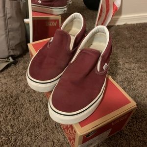Maroon Slip-On Vans!